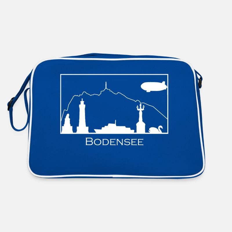Bodensee & Pfänder | Silhouette filled | Weiß Retro Tasche