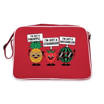 Je ne suis qu’un fruit - Sac Retro - rouge/blanc - Dos