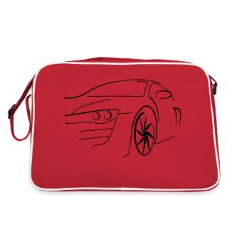Motorsport Auto - Retro Tasche - Rot/Weiß - Hinten