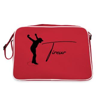 Boule Silhouette Tireur - Sac Retro - rouge/blanc - Dos