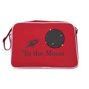 To the Moon - Diamond Hands - Crypto monte - Sac Retro - rouge/blanc - Dos