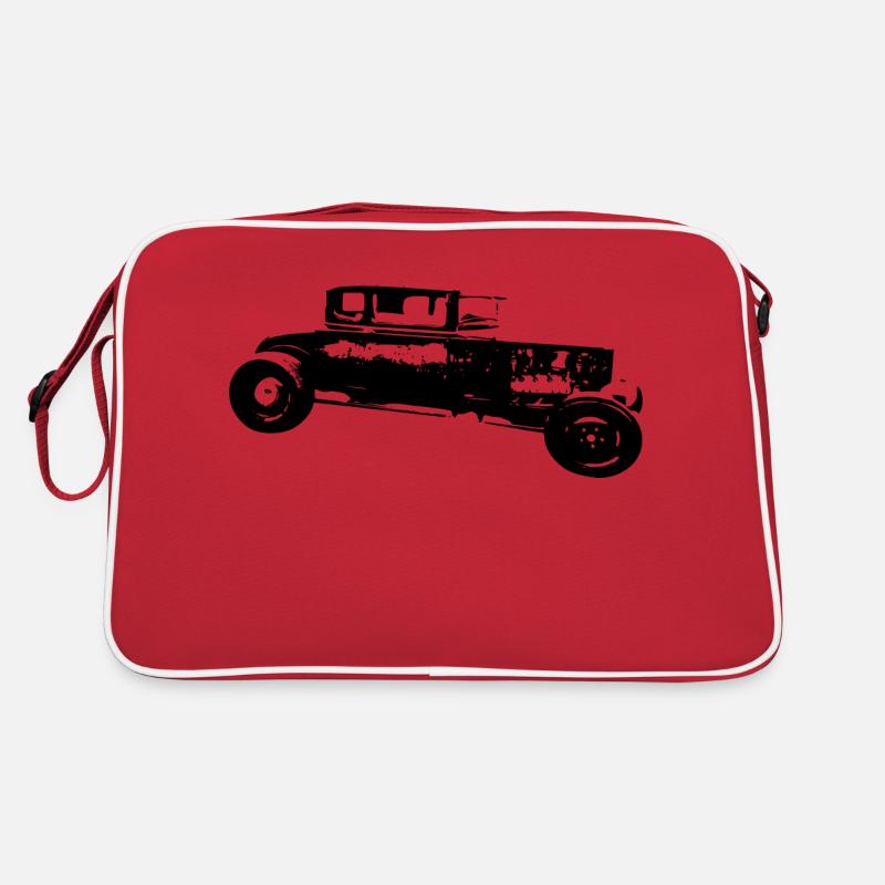 Auto - Retro Tasche - Rot/Weiß