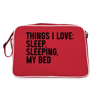 Choses que j’aime, dormir dans mon lit 3 - Sac Retro - rouge/blanc - Dos