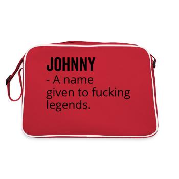 Johnny a Name Given to Fucking Legends - Retro Bag - red/white - Back