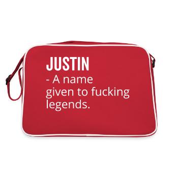 Justin un nom donné à Fucking Legends - Sac Retro - rouge/blanc - Dos