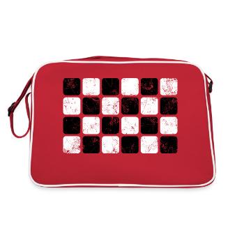 Drapeau noir / Course - Sac Retro - rouge/blanc - Dos