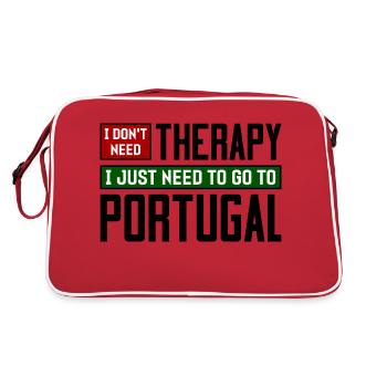 I don t need therapy I just need to go to Portugal - Retro Bag - red/white - Back
