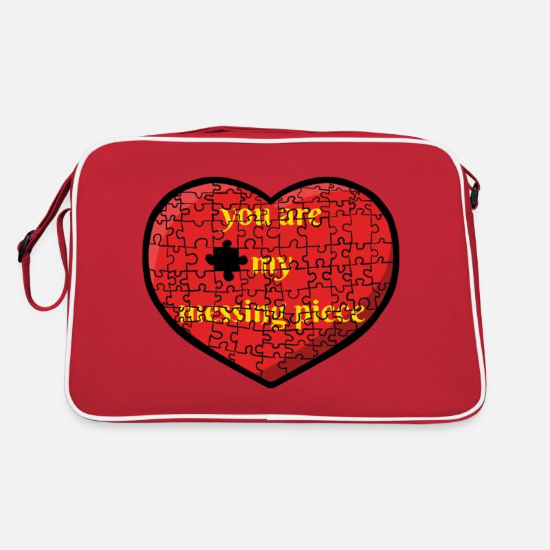 Puzzeltes Herz Retro Bag