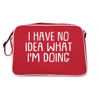 I Have No Idea What I'm Doing Humorous - Retro Tasche - Rot/Weiß - Hinten