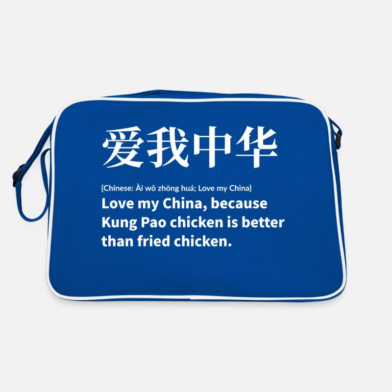 Chinesisch Spruch Essen Retro Tasche