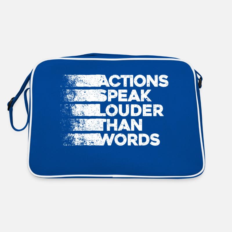 Actions Speak Louder Than Words - Motivation Gift Retro Bag