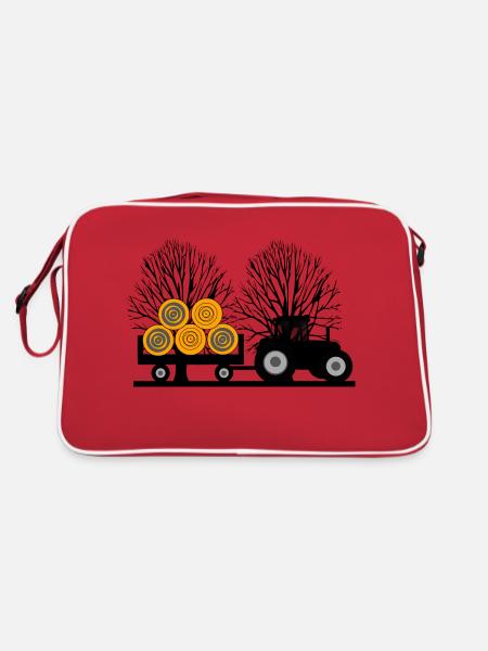 Tractor - Retro Bag - red/white - Back