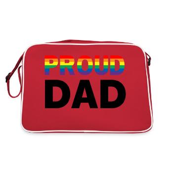 Proud Dad Pride - Retro Tasche - Rot/Weiß - Hinten