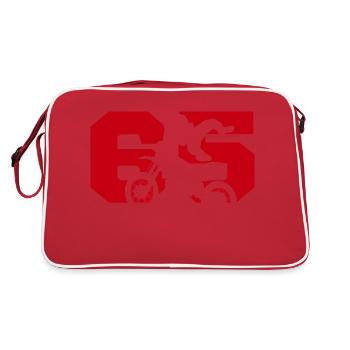 Moto 65 Biker - Retro Tasche - Rot/Weiß - Hinten