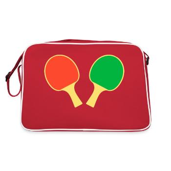 Table Tennis Table Tennis Player - Retro Bag - red/white - Back