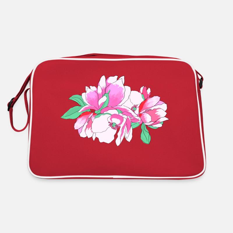 Bouquet de fleurs rose Sac Retro