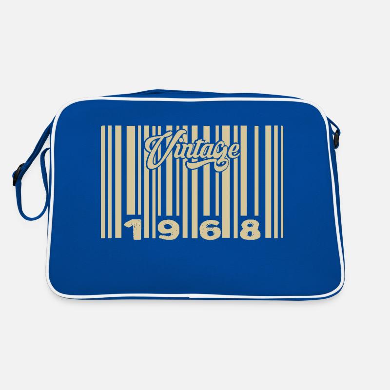 vintage 1968 Code barre 1968: Année 2025. Sac Retro