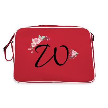 Lettre w fleurs - Sac Retro - rouge/blanc - Dos