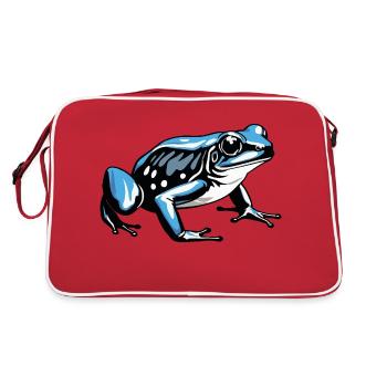 Grenouille - Mignon Amphibien Design - Sac Retro - rouge/blanc - Dos