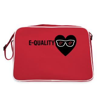 QUALITÉ E - Sac Retro - rouge/blanc - Dos