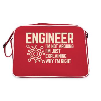 Engineer I’m not Arguing - Sac Retro - rouge/blanc - Dos