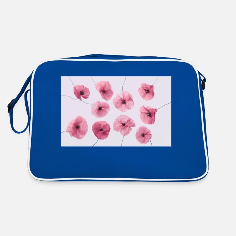 MOHNBLUME Pink Rot Retro Tasche