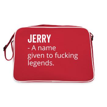 Jerry a Name Given to Fucking Legends - Retro Bag - red/white - Back