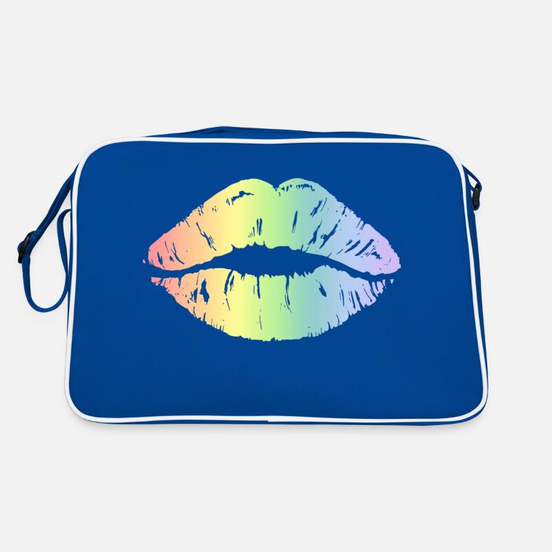 Lippen Retro Tasche