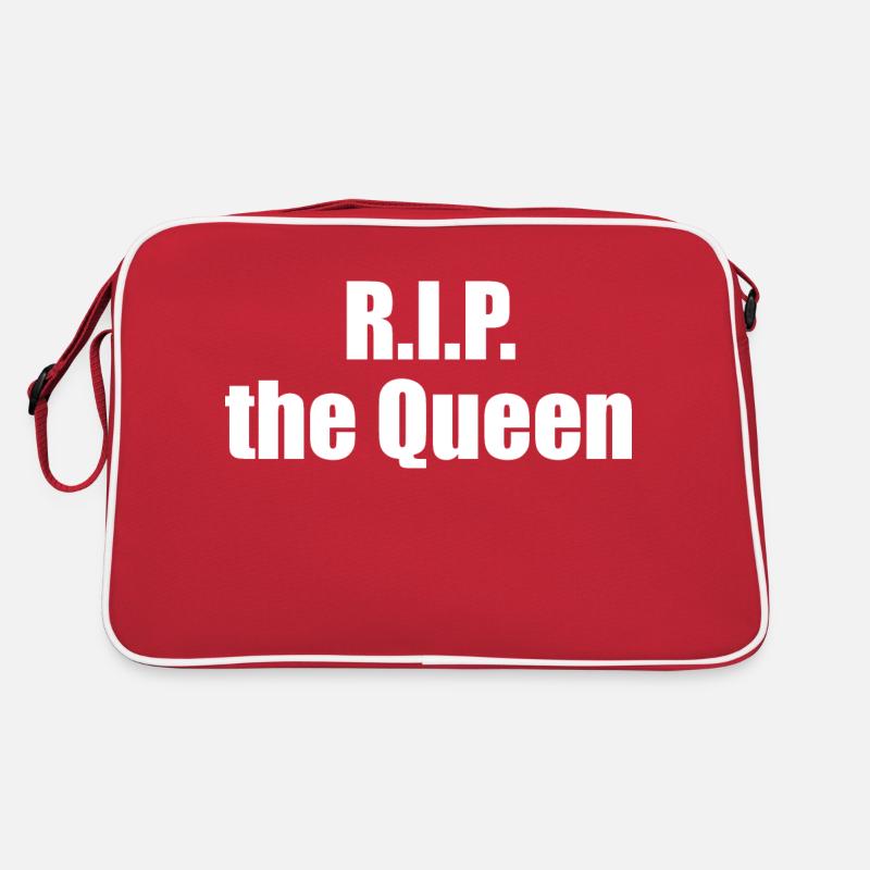 r. i. p .the queen - Retro Bag - red/white