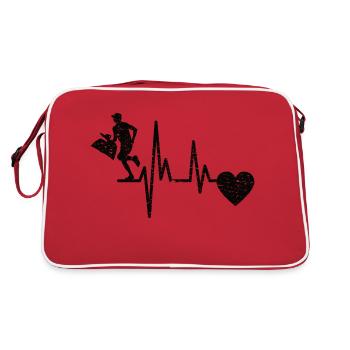 Plogging Cadeau Jogging Garbage Picking Plogging - Sac Retro - rouge/blanc - Dos