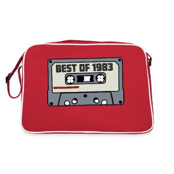 Best of 1983 - 40 Birthday Retro Gift Idea - Sac Retro - rouge/blanc - Dos