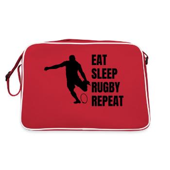 Cadeau de rugby joueur de rugby équipe de rugby entraîneur de rugby - Sac Retro - rouge/blanc - Dos