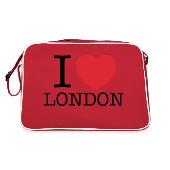 J’adore Londres | J’adore LDN | I Heart Londres - Sac Retro - rouge/blanc - Dos