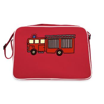 Fire Brigade Car - Retro Bag - red/white - Back