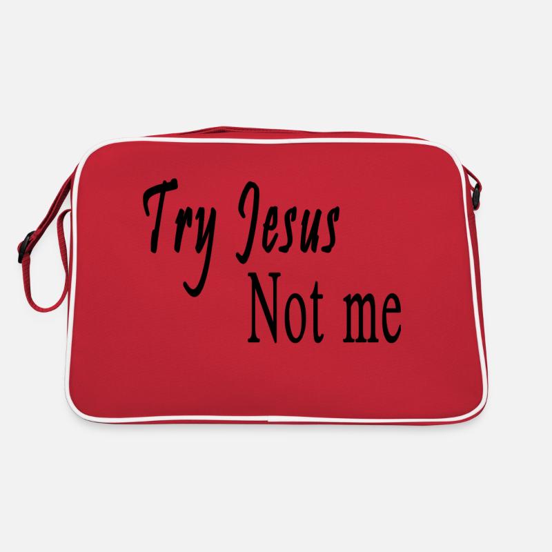 Try Jesus Not me Retro Tasche