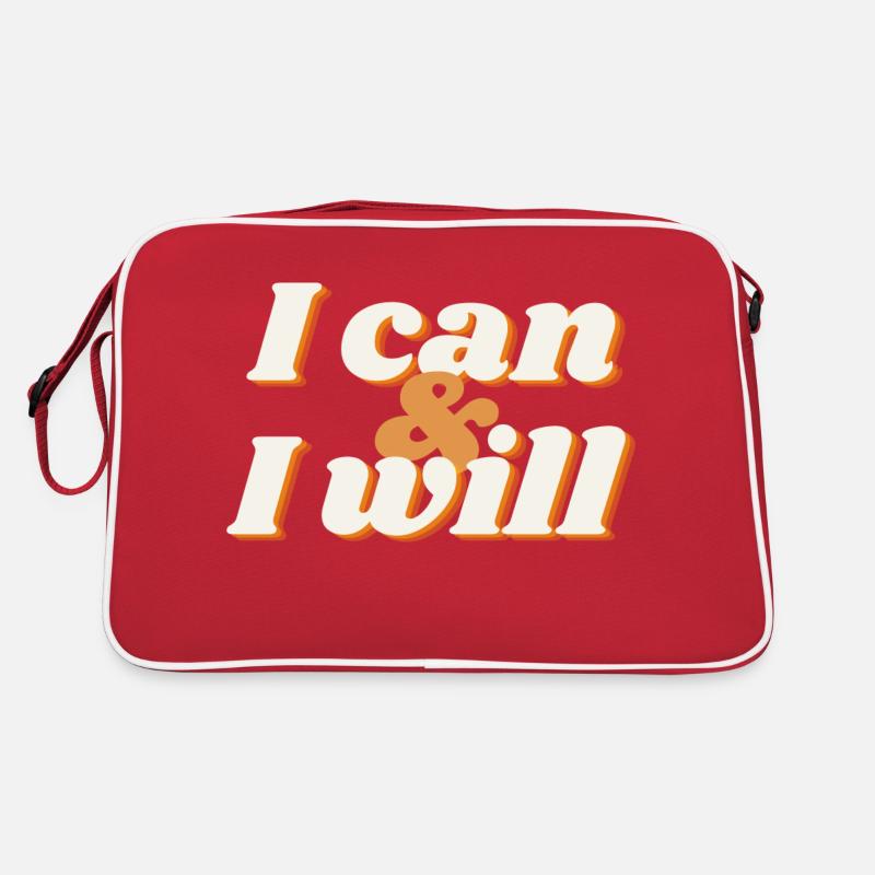 I can - Retro Tasche - Rot/Weiß