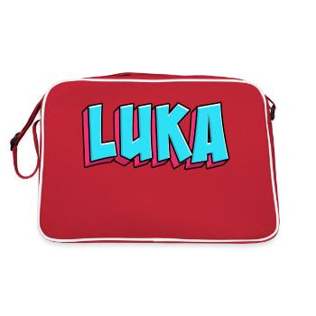 Name Motif: Luka - Retro Bag - red/white - Back