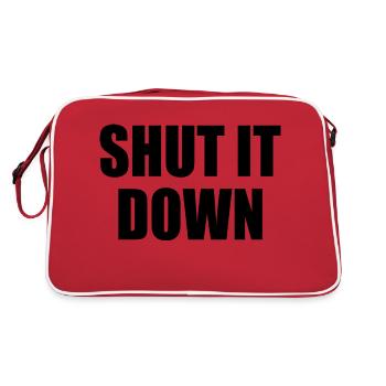 Shut it down - Retro Bag - red/white - Back