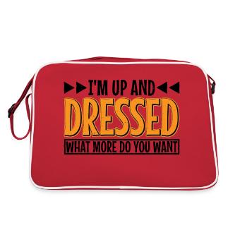 Je suis debout et habillé, que veux-tu de plus 7 - Sac Retro - rouge/blanc - Dos