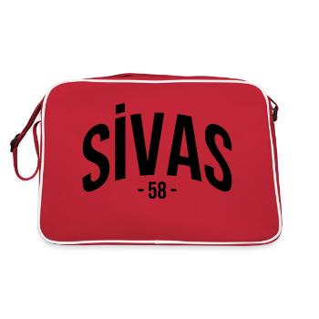 Sivas 58 Turquie Turquie Cadeau Vacances TR Türk - Sac Retro - rouge/blanc - Dos