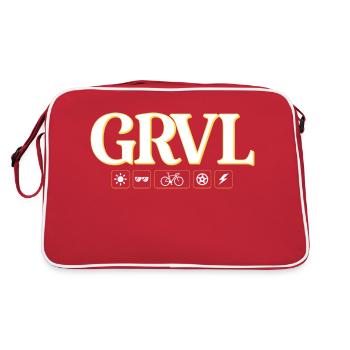 Gravel bike pictograms cadeau anniversaire - Sac Retro - rouge/blanc - Dos