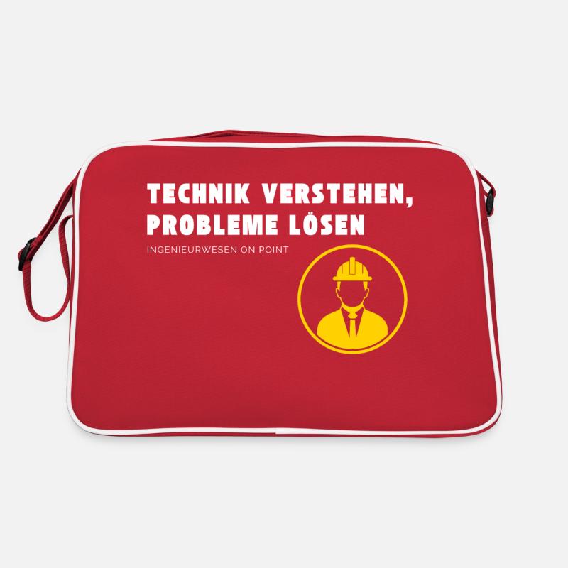 Understanding technology, solving problems Engineering . - Retro Bag - red/white