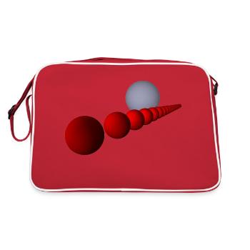 Shirt mit Kugelreihe - Retro Tasche - Rot/Weiß - Hinten