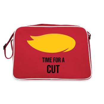 Time for a cut - Retro Bag - red/white - Back