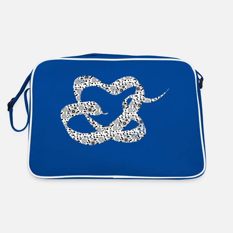 Gemusterte herzförmige Schlange Retro Tasche