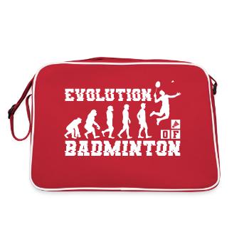 Badminton Evolution Silhouette - Retro Tasche - Rot/Weiß - Hinten