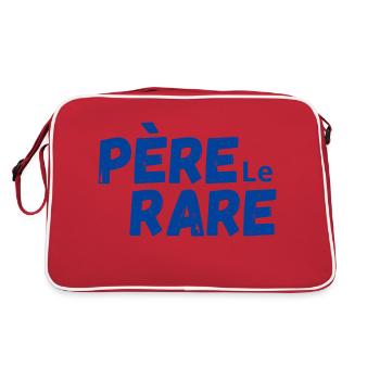 Seltene Perle Papa - Papa Geschenkidee - Retro Tasche - Rot/Weiß - Hinten