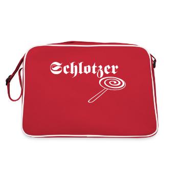 Schlotzer Lutscher White - Retro Tasche - Rot/Weiß - Hinten