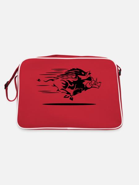 Wild boar sunglasses - Retro Bag - red/white - Back