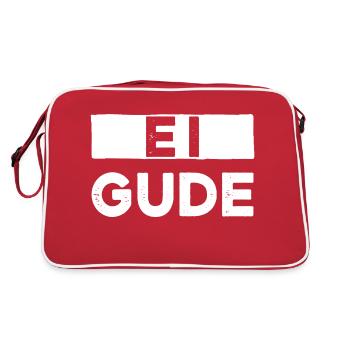 Ei Gude - Retro Tasche - Rot/Weiß - Hinten